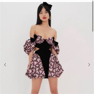 For Love and Lemons mini flounce dress